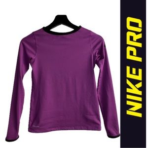 Nike Pro Warm Plum Long Sleeve